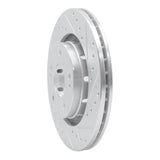 Dynamic Friction 2005-2022 Mitsubishi Outlander Front Right Drilled & Slotted Silver Brake Rotor by Dynamic Friction Company 631-72061R