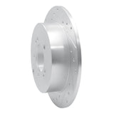 Dynamic Friction 2007-2015 Mitsubishi Lancer Rear Left Drilled & Slotted Silver Brake Rotor by Dynamic Friction Company 631-72062L