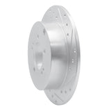 Dynamic Friction 2007-2015 Mitsubishi Outlander Rear Right Drilled & Slotted Silver Brake Rotor by Dynamic Friction Company 631-72062R