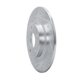 Dynamic Friction 2013-2025 Mitsubishi RVR (Canada) Rear Left Drilled & Slotted Silver Brake Rotor by Dynamic Friction Company 631-72063L