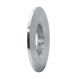 Dynamic Friction 2013-2025 Mitsubishi RVR (Canada) Rear Left Drilled & Slotted Silver Brake Rotor by Dynamic Friction Company 631-72063L