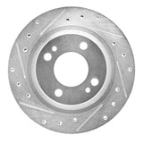 Dynamic Friction 2016-2025 Dodge Attitude (Mexico) Front Left Drilled & Slotted Silver Brake Rotor by Dynamic Friction Company 631-72069L