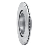 Dynamic Friction 2016-2025 Dodge Attitude (Mexico) Front Left Drilled & Slotted Silver Brake Rotor by Dynamic Friction Company 631-72069L