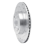 Dynamic Friction 2016-2025 Dodge Attitude (Mexico) Front Right Drilled & Slotted Silver Brake Rotor by Dynamic Friction Company 631-72069R