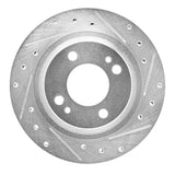 Dynamic Friction 2016-2025 Dodge Attitude (Mexico) Front Right Drilled & Slotted Silver Brake Rotor by Dynamic Friction Company 631-72069R