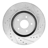 Dynamic Friction 2022-2025 Infiniti QX60 Front Right Drilled & Slotted Silver Brake Rotor by Dynamic Friction Company 631-72070R