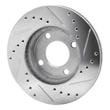 R1 Concepts 1978-1992 Audi 80 Front Left Drilled & Slotted Silver Brake Rotor by R1 Concepts 631-73000L