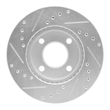 R1 Concepts 1978-1992 Audi 80 Front Right Drilled & Slotted Silver Brake Rotor by R1 Concepts 631-73000R