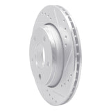 R1 Concepts 1985-1991 Audi 5000CS Turbo Quattro Rear Right Drilled & Slotted Silver Brake Rotor by R1 Concepts 631-73001R
