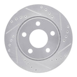 R1 Concepts 1985-1991 Audi 5000CS Turbo Quattro Rear Right Drilled & Slotted Silver Brake Rotor by R1 Concepts 631-73001R