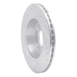 R1 Concepts 1985-1991 Audi 5000CS Turbo Quattro Rear Right Drilled & Slotted Silver Brake Rotor by R1 Concepts 631-73001R