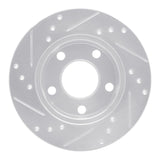 R1 Concepts 1980-1991 Audi Quattro Rear Right Drilled & Slotted Silver Brake Rotor by R1 Concepts 631-73002R