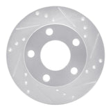 R1 Concepts 1980-1991 Audi Quattro Rear Right Drilled & Slotted Silver Brake Rotor by R1 Concepts 631-73002R
