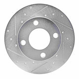 R1 Concepts 1978-1985 Audi 5000 Front Left Drilled & Slotted Silver Brake Rotor by R1 Concepts 631-73003L