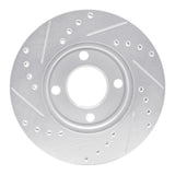 R1 Concepts 1984-1987 Audi 4000 Quattro Front Right Drilled & Slotted Silver Brake Rotor by R1 Concepts 631-73005R