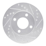 R1 Concepts 1984-1987 Audi 4000 Quattro Front Right Drilled & Slotted Silver Brake Rotor by R1 Concepts 631-73005R