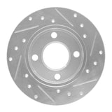 R1 Concepts 1984-1995 Audi 90 Quattro Rear Left Drilled & Slotted Silver Brake Rotor by R1 Concepts 631-73006L