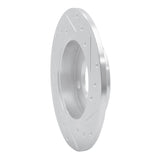 R1 Concepts 1984-1995 Audi 90 Quattro Rear Left Drilled & Slotted Silver Brake Rotor by R1 Concepts 631-73006L