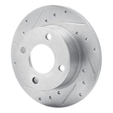 R1 Concepts 1982-1998 Audi 80 Rear Left Drilled & Slotted Silver Brake Rotor by R1 Concepts 631-73007L