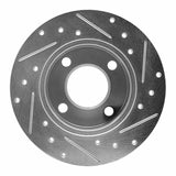 R1 Concepts 1982-1998 Audi 80 Rear Left Drilled & Slotted Silver Brake Rotor by R1 Concepts 631-73007L
