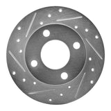 R1 Concepts 1982-1998 Audi 80 Rear Left Drilled & Slotted Silver Brake Rotor by R1 Concepts 631-73007L