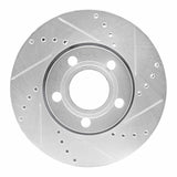 R1 Concepts 1985-1991 Audi 200 Front Right Drilled & Slotted Silver Brake Rotor by R1 Concepts 631-73008R