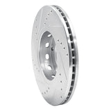R1 Concepts 1985-1991 Audi 200 Front Right Drilled & Slotted Silver Brake Rotor by R1 Concepts 631-73008R