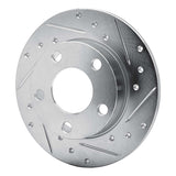 R1 Concepts 1985-2000 Audi A8 Rear Right Drilled & Slotted Silver Brake Rotor by R1 Concepts 631-73009R