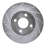R1 Concepts 1990-1998 Audi Coupe Front Left Drilled & Slotted Silver Brake Rotor by R1 Concepts 631-73010L