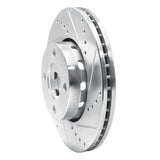 R1 Concepts 1990-1998 Audi Cabriolet Front Right Drilled & Slotted Silver Brake Rotor by R1 Concepts 631-73010R