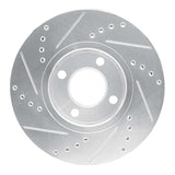 R1 Concepts 1990-1998 Audi Cabriolet Front Right Drilled & Slotted Silver Brake Rotor by R1 Concepts 631-73010R