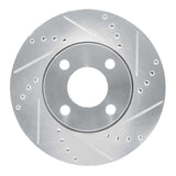R1 Concepts 1990-1998 Audi Cabriolet Front Right Drilled & Slotted Silver Brake Rotor by R1 Concepts 631-73010R