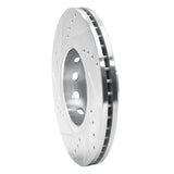 R1 Concepts 1990-1998 Audi Cabriolet Front Right Drilled & Slotted Silver Brake Rotor by R1 Concepts 631-73010R
