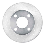 R1 Concepts 1989-1991 Audi 100 Rear Left Drilled & Slotted Silver Brake Rotor by R1 Concepts 631-73012L