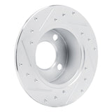 R1 Concepts 1989-1991 Audi 100 Rear Left Drilled & Slotted Silver Brake Rotor by R1 Concepts 631-73012L