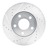 R1 Concepts 1990-1997 Audi V8 Quattro Front Left Drilled & Slotted Silver Brake Rotor by R1 Concepts 631-73014L