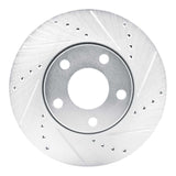 R1 Concepts 1990-1997 Audi S6 Front Right Drilled & Slotted Silver Brake Rotor by R1 Concepts 631-73014R