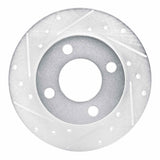 R1 Concepts 1989-1991 Audi 100 Quattro Rear Left Drilled & Slotted Silver Brake Rotor by R1 Concepts 631-73015L