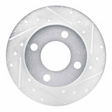 R1 Concepts 1989-1991 Audi 100 Quattro Rear Right Drilled & Slotted Silver Brake Rotor by R1 Concepts 631-73015R