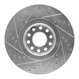 R1 Concepts 2000-2003 Audi A8 Front Right Drilled & Slotted Silver Brake Rotor by R1 Concepts 631-73019R