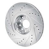 R1 Concepts 2000-2003 Audi A8 Front Right Drilled & Slotted Silver Brake Rotor by R1 Concepts 631-73019R