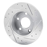 R1 Concepts 1999-2002 Audi A6 Quattro Rear Left Drilled & Slotted Silver Brake Rotor by R1 Concepts 631-73021L