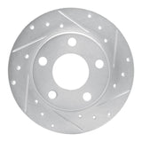 R1 Concepts 1999-2002 Audi A6 Quattro Rear Right Drilled & Slotted Silver Brake Rotor by R1 Concepts 631-73021R