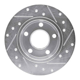 R1 Concepts 1999-2005 Audi A6 Quattro Rear Left Drilled & Slotted Silver Brake Rotor by R1 Concepts 631-73022L