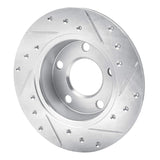 R1 Concepts 1999-2005 Audi A6 Quattro Rear Left Drilled & Slotted Silver Brake Rotor by R1 Concepts 631-73022L