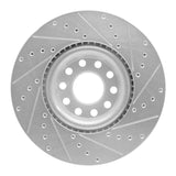 R1 Concepts 1999-2004 Audi S6 Front Left Drilled & Slotted Silver Brake Rotor by R1 Concepts 631-73023L