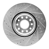 R1 Concepts 1999-2004 Audi A6 Quattro Front Right Drilled & Slotted Silver Brake Rotor by R1 Concepts 631-73023R