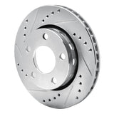 R1 Concepts 2000-2002 Audi S4 Rear Left Drilled & Slotted Silver Brake Rotor by R1 Concepts 631-73024L