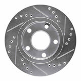 R1 Concepts 2000-2002 Audi S4 Rear Left Drilled & Slotted Silver Brake Rotor by R1 Concepts 631-73024L