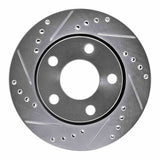 R1 Concepts 2000-2002 Audi S4 Rear Left Drilled & Slotted Silver Brake Rotor by R1 Concepts 631-73024L